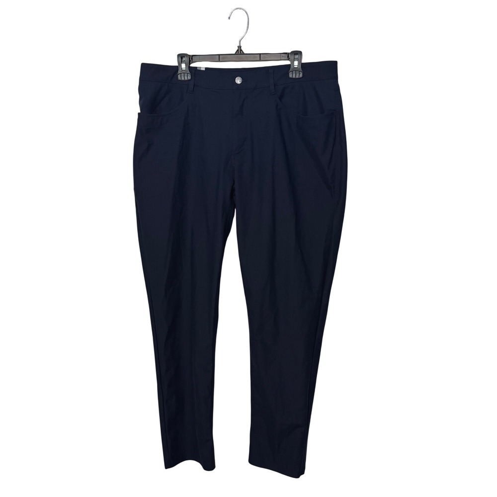Rhoback Delta Performance Pants Mens 38x32 Navy Blue Stretch Chino Golf Trousers